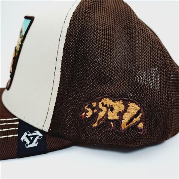 Retro Outdoors Bear California Republic Curved Bill Embroidered Patch Cap Hat main image 3